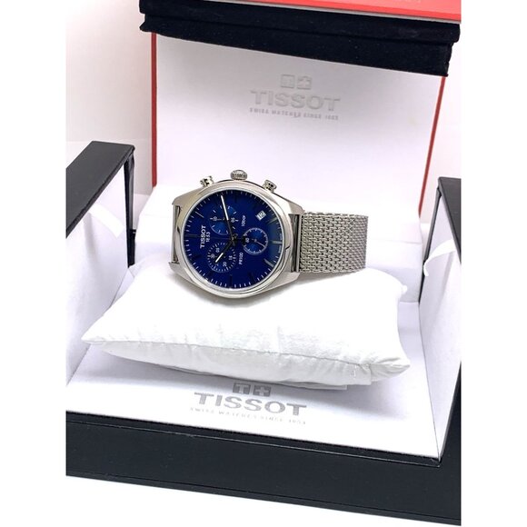 Tissot Men's Watch PR100 Swiss Quartz 41mm Chronograph Blue Dial T1014171104100 - Picture 3 of 15